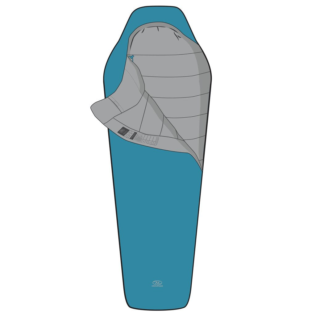 Saco de dormir ZETA 150 azul, ultraligero 530 g