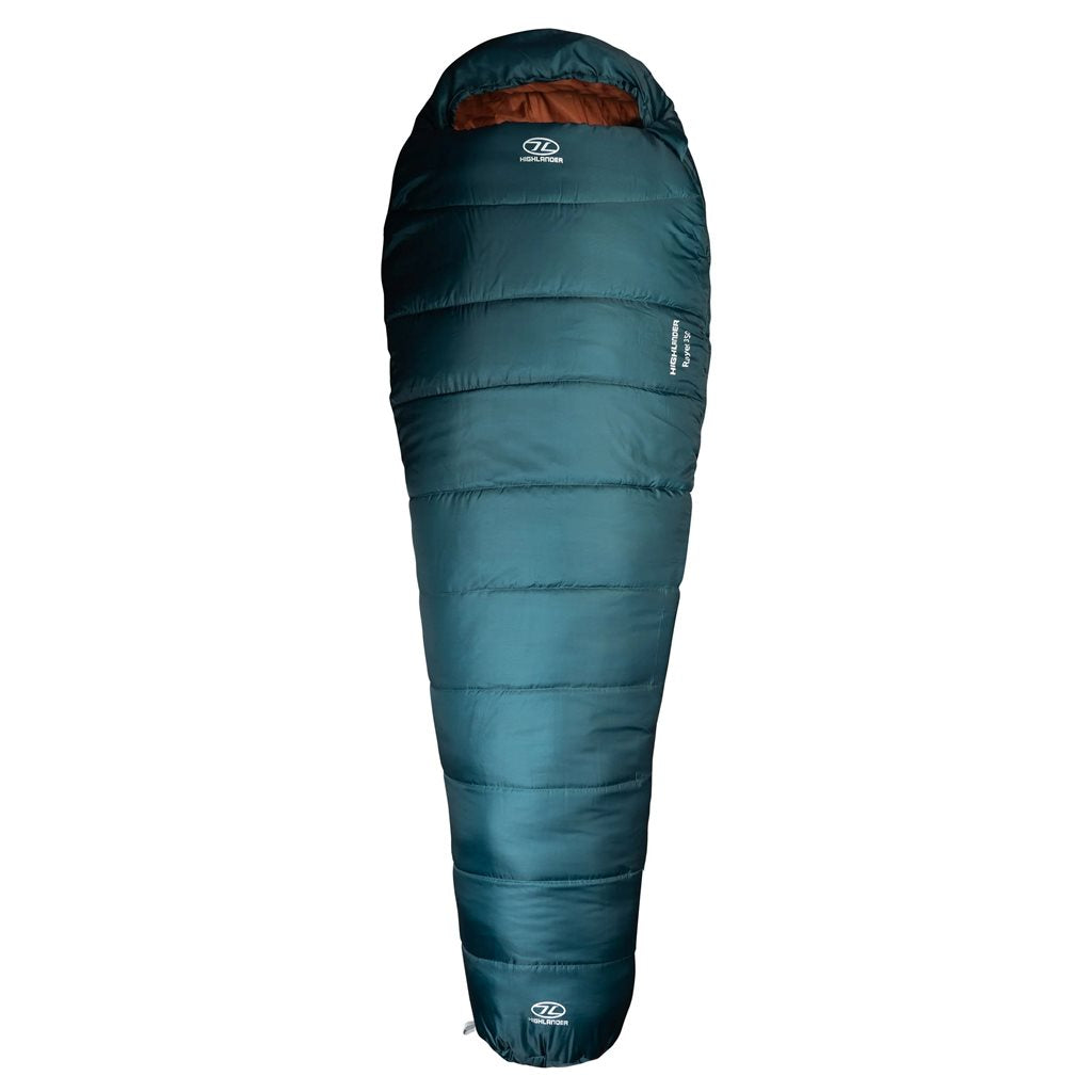 Saco de dormir RAYET 350 en color verde y azul