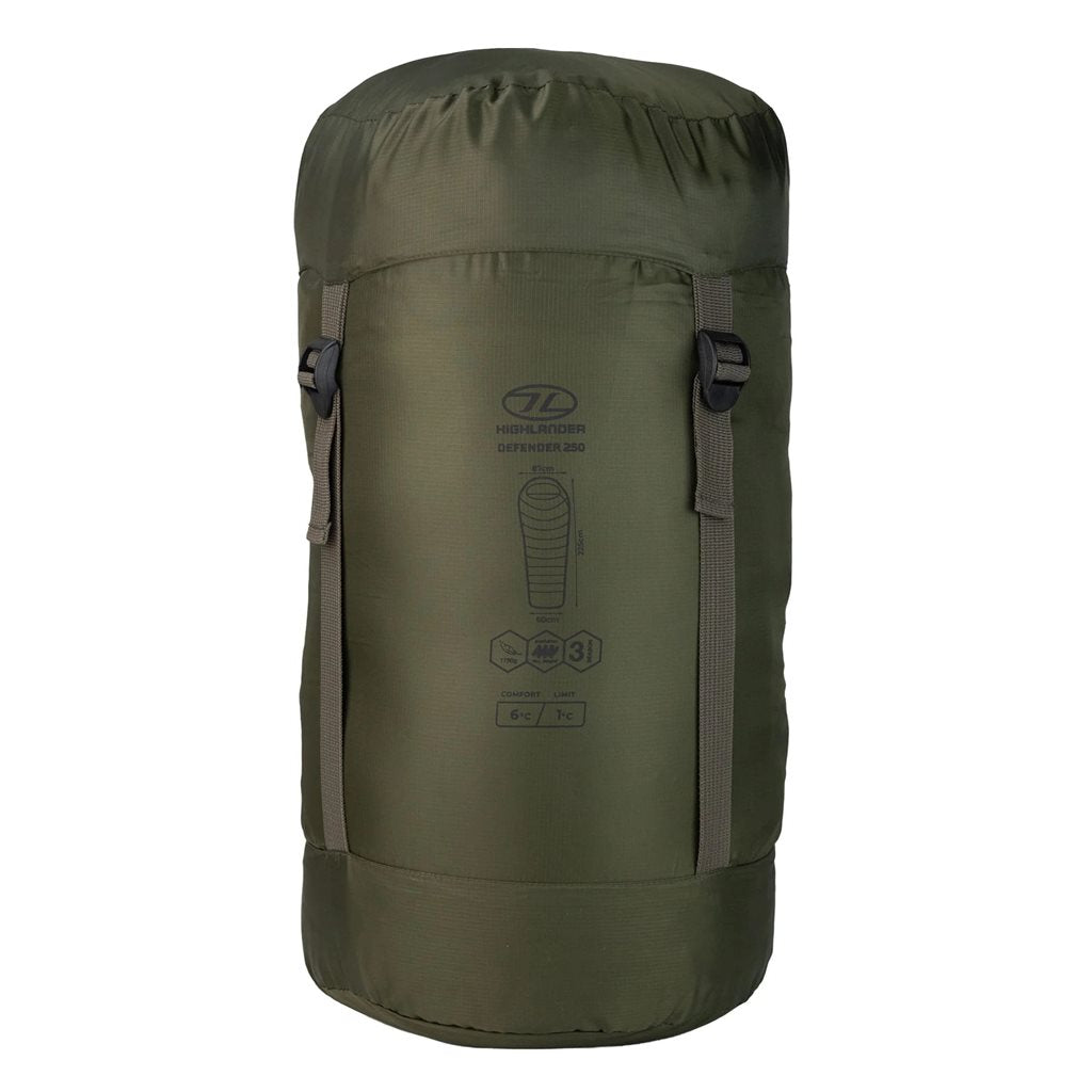 Saco de dormir DEFENDER 250 verde - imagen del producto
