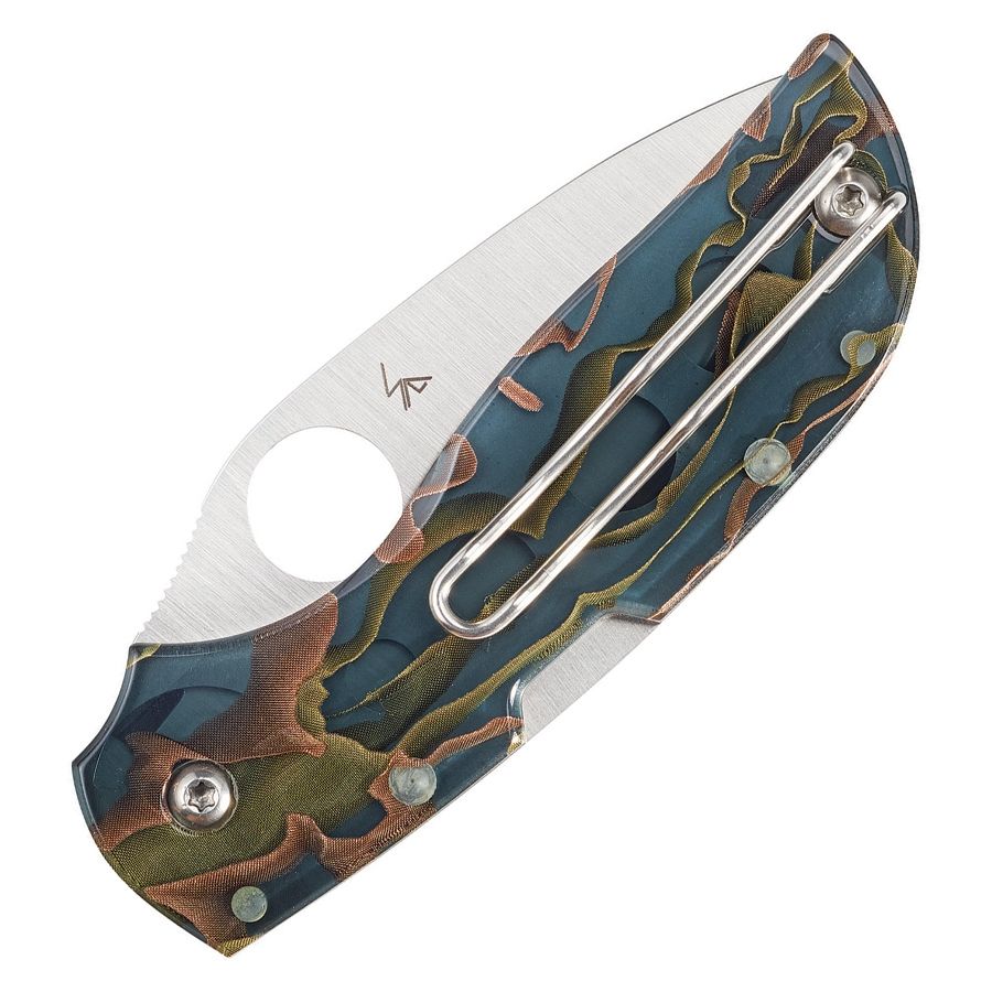 Navaja plegable Spyderco CHAPARRAL RAFFIR NOBLE con hoja lisa y clip de bolsillo extraíble