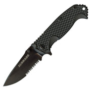 Cuchillo plegable SCH001S, hoja 80 mm en acero 9Cr14MoV, mango ABS/TPR con clip de bolsillo