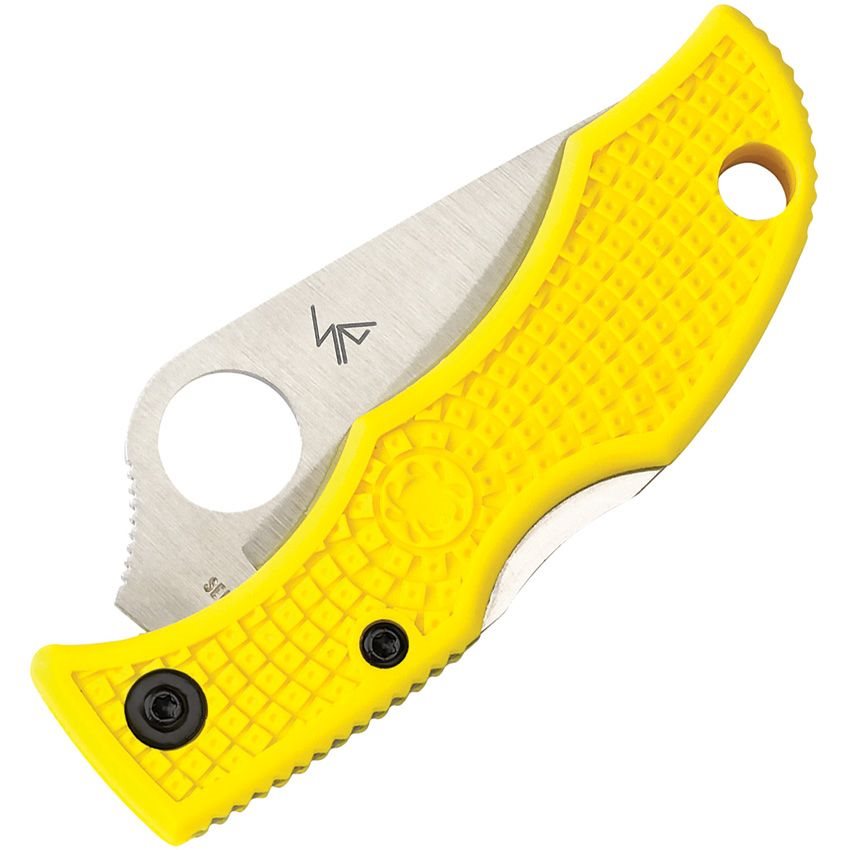 Navaja plegable LADYBUG® amarilla con hoja VG-10 clip point y mango de nylon reforzado