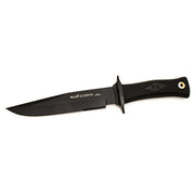Cuchillo táctico MUELA SCORPION 18N negro con empuñadura de goma y guarda negra