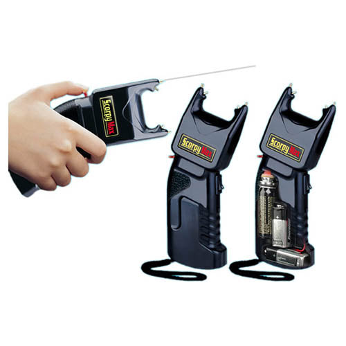 Paralizador SCORPY MAX negro con spray de pimienta