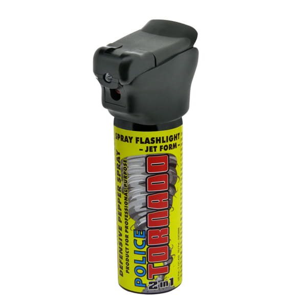 Spray linterna TORNADO 63 ml con LED y 15% OC (Oleoresin Capsicum)