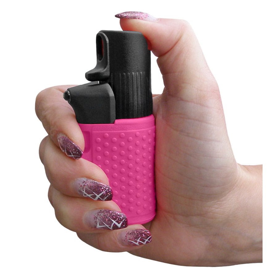 Spray defensivo HURRICANE 15 ml rosa con linterna LED y clip
