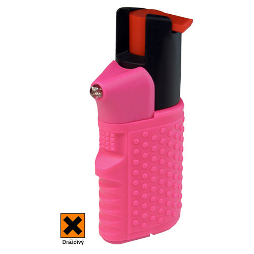Adaptador linterna para spray HURRICANE 15 ml rosa con LED y funda de goma