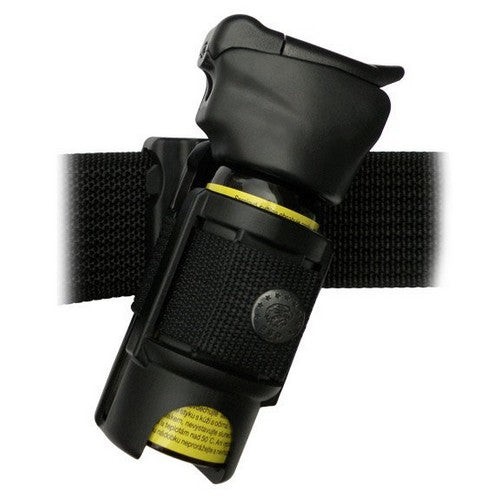 Funda rotatoria de plástico para spray defensivo 35 mm con clip patentado para cinturón