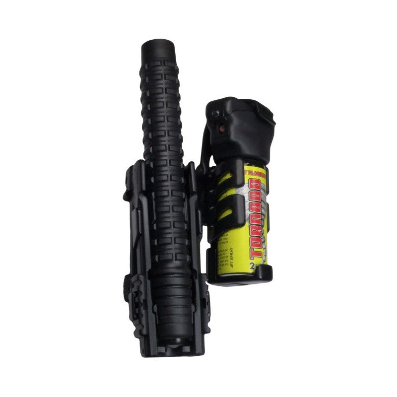 Funda giratoria SH-121 y SHT-14 para porra telescópica y spray - montaje doble con adaptador