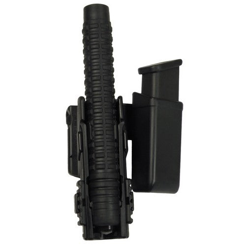 Funda giratoria doble de plástico SH-21 + MH-04 para porra telescópica 16, 18 y 21 pulgadas y cargador