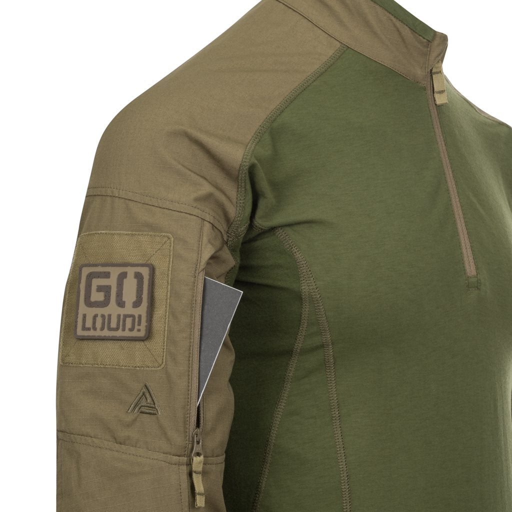 Camisa táctica VANGUARD de DIRECT ACTION con cuerpo Polartec PowerDry, mangas NYCO y refuerzos 500D Cordura
