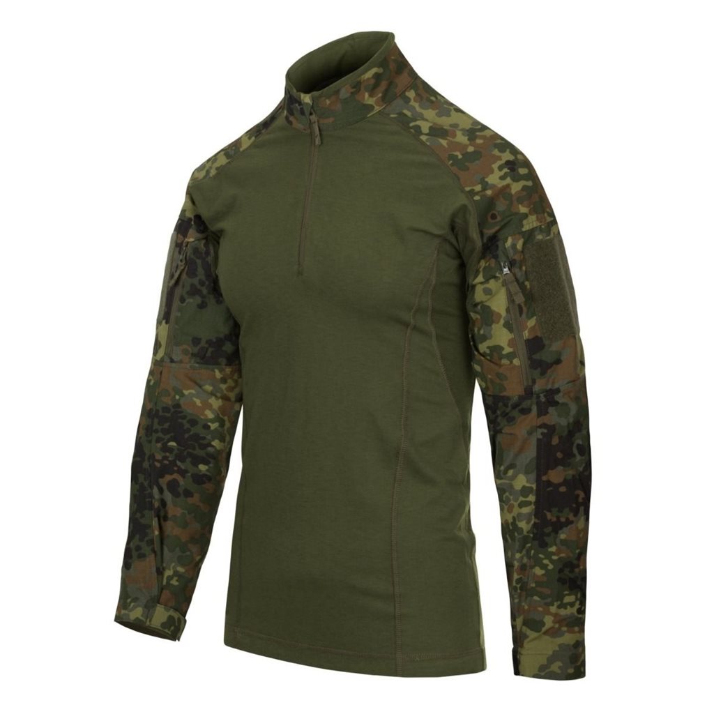 Camisa táctica DIRECT ACTION Vanguard Flecktarn con torso Polartec PowerDry y refuerzos 500D Cordura en codos