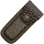 Funda de cinturón CROCODILE de cuero para navaja plegable 7,6–9 cm