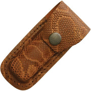 Funda de cinturón de piel PYTHON para navaja plegable compatible con navajas cerradas de 7,6 a 9 cm