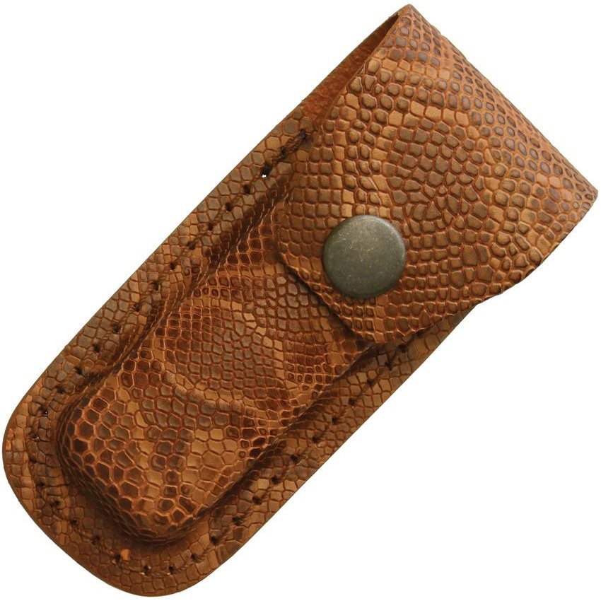 Funda de cinturón de piel PYTHON para navaja plegable compatible con navajas cerradas de 7,6 a 9 cm
