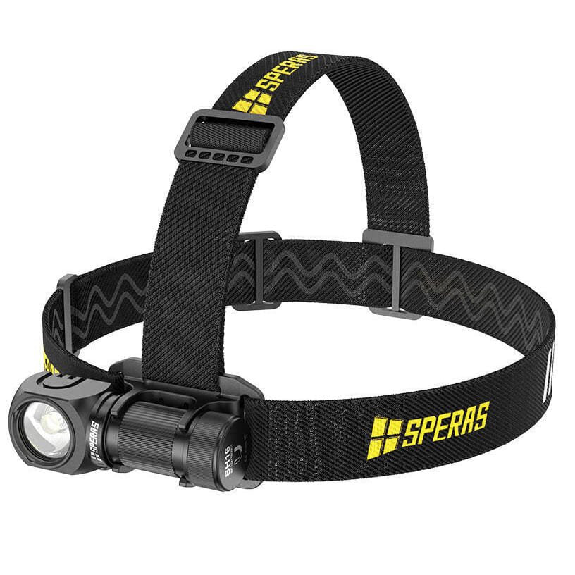 Linterna frontal recargable SH16-SP, diseño rectangular, 1650 lúmenes, incluye filtros rojo y verde