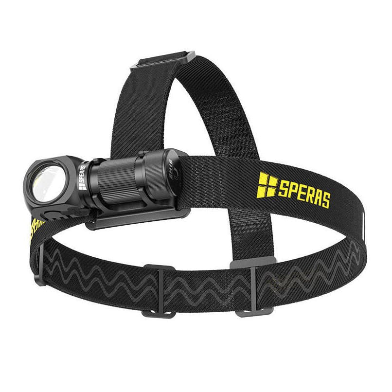 Linterna frontal recargable SH16-SP, diseño rectangular, 1650 lúmenes, incluye filtros rojo y verde