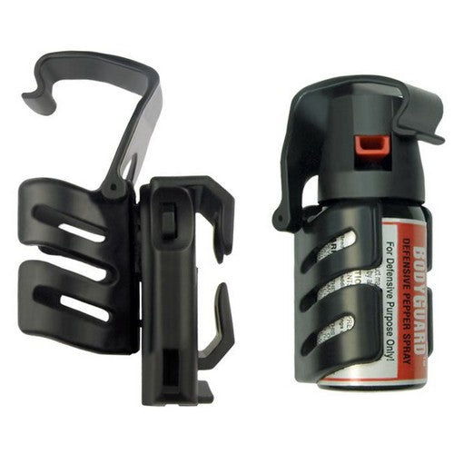 Funda rotatoria negra para spray defensivo 40 ml con clip de sujeción patentado