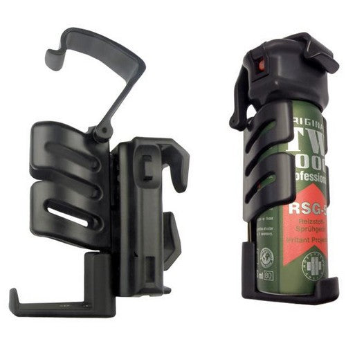 Funda giratoria negra para spray de defensa 50/63 ml