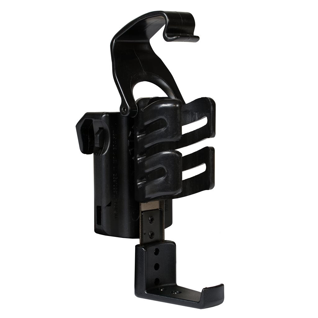 Funda rotativa negra para spray de defensa 50/63 ml en plastico con seguro que fija la boquilla
