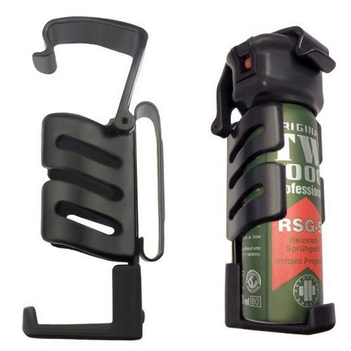 Funda universal para spray 75-100 ml con clip metalico y seguro que fija la boquilla