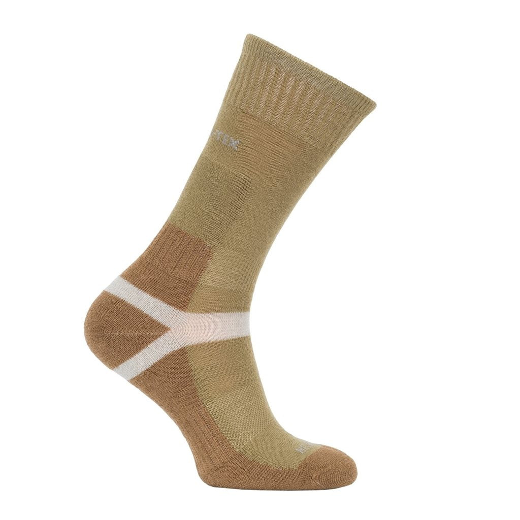 Calcetines Merino ZEENO marrón, resistentes para botas tacticas y de trekking, sin costuras