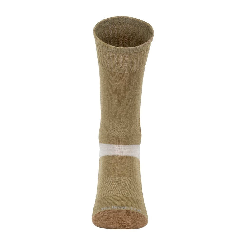 Calcetines Merino ZEENO marrón, resistentes para botas tacticas y de trekking, sin costuras