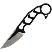 Cuchillo SKELETOR negro con funda kydex y empuñadura esqueletal