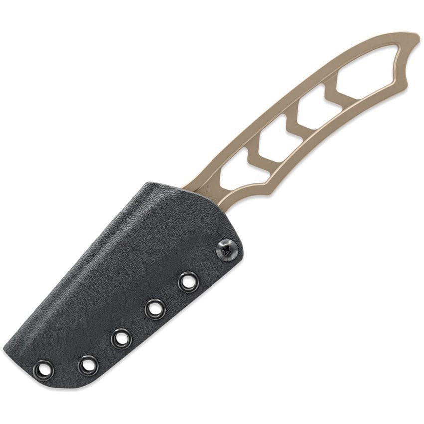 Cuchillo SKELETOR Tanto Lite Pro FDE con empuñadura esqueletizada y funda kydex