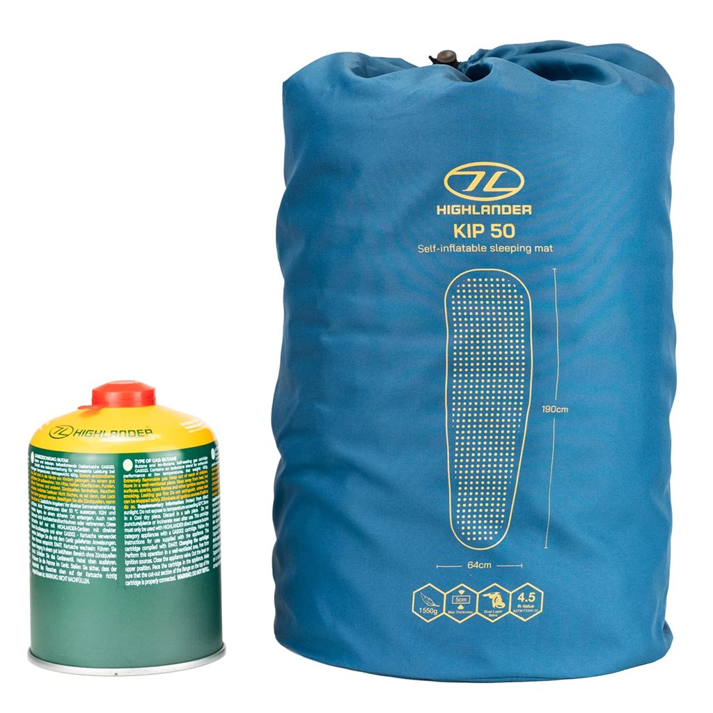 Colchoneta autoinflable antideslizante KIP MAT 50 mm, 190 x 64 x 5 cm