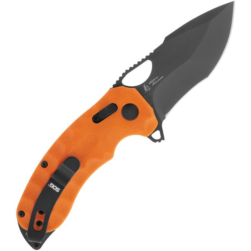 Navaja plegable SOG KIKU LTE XR naranja, hoja CRYO CTS XHP, cachas G10