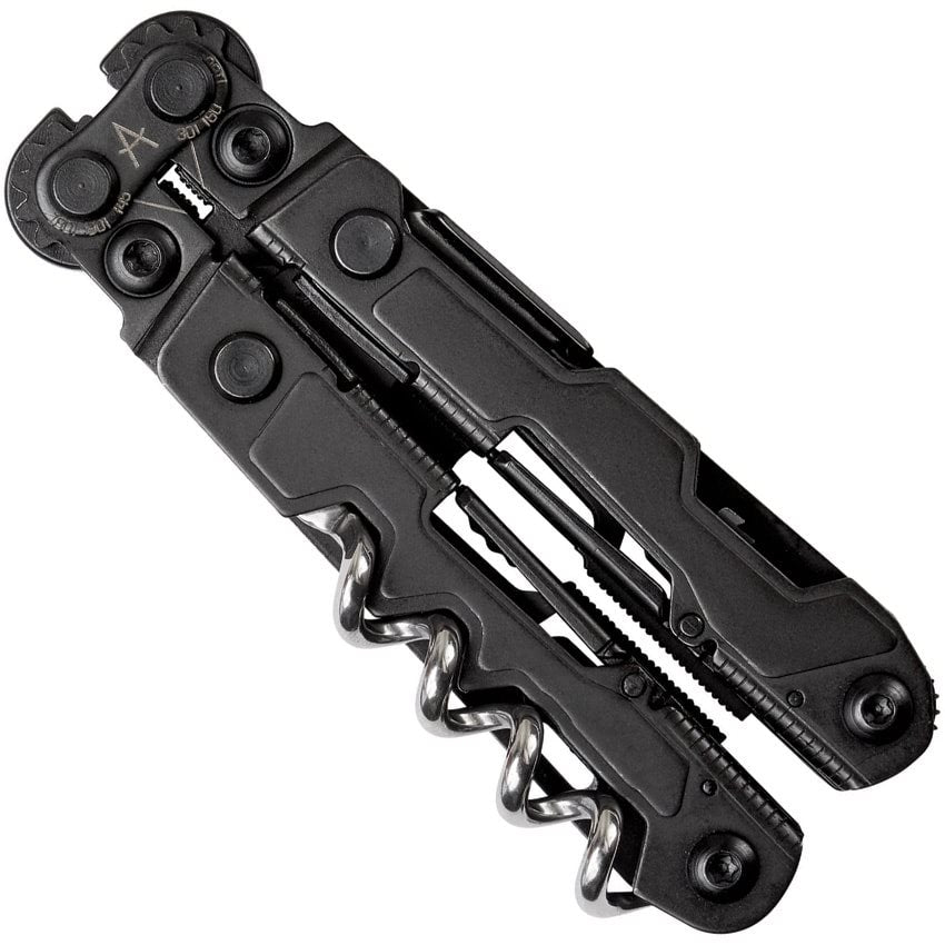 Multiherramienta POWERLITRE con alicates, tijeras y cuchillo de hoja lisa — 8,3 cm cerrado