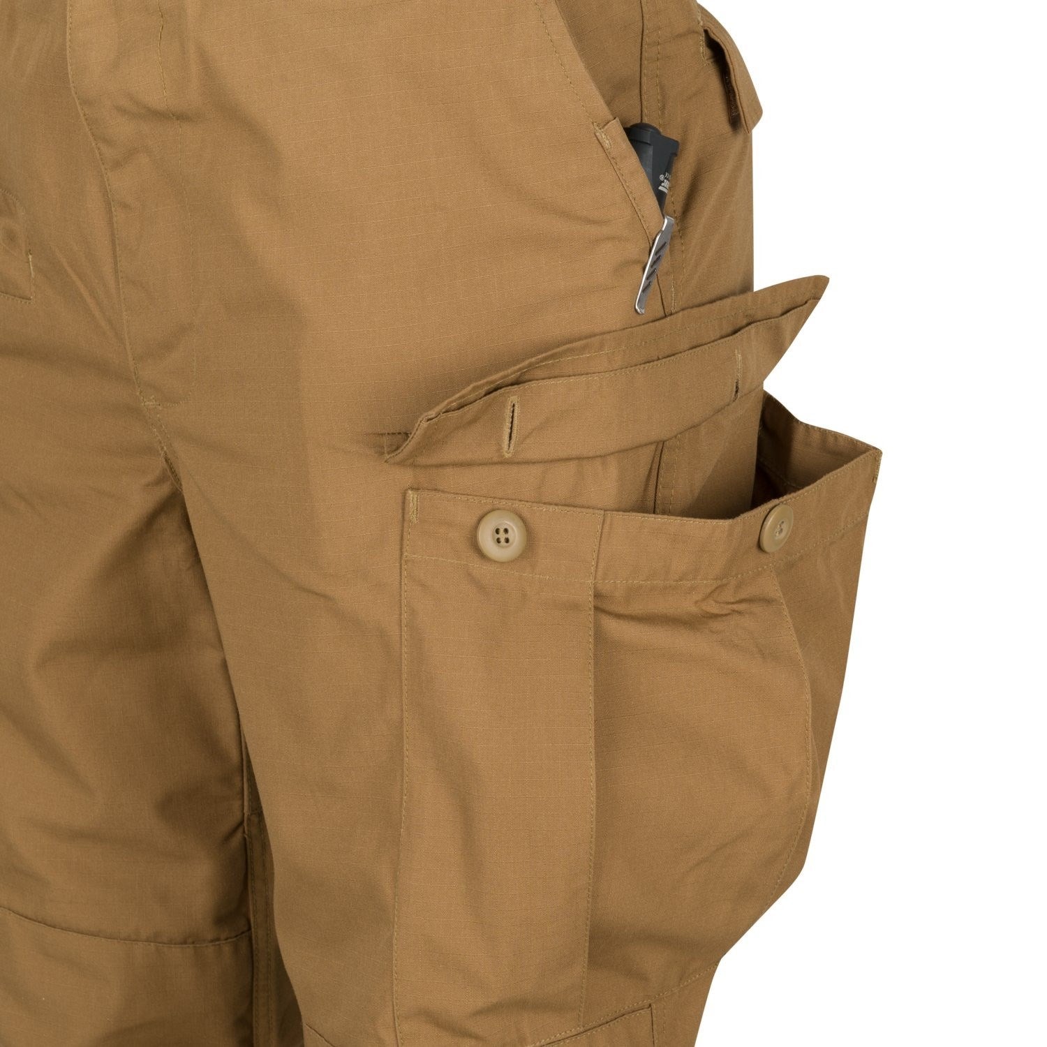 Pantalones BDU MK2 verdes con refuerzos y múltiples bolsillos