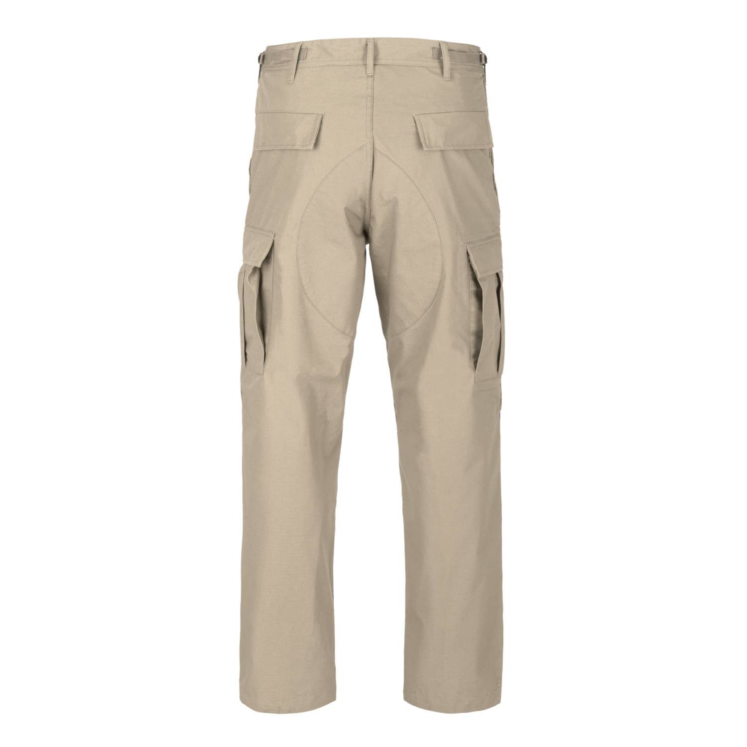 Pantalones BDU rip-stop, cierre de botones, tiras laterales y cordones en los tobillos