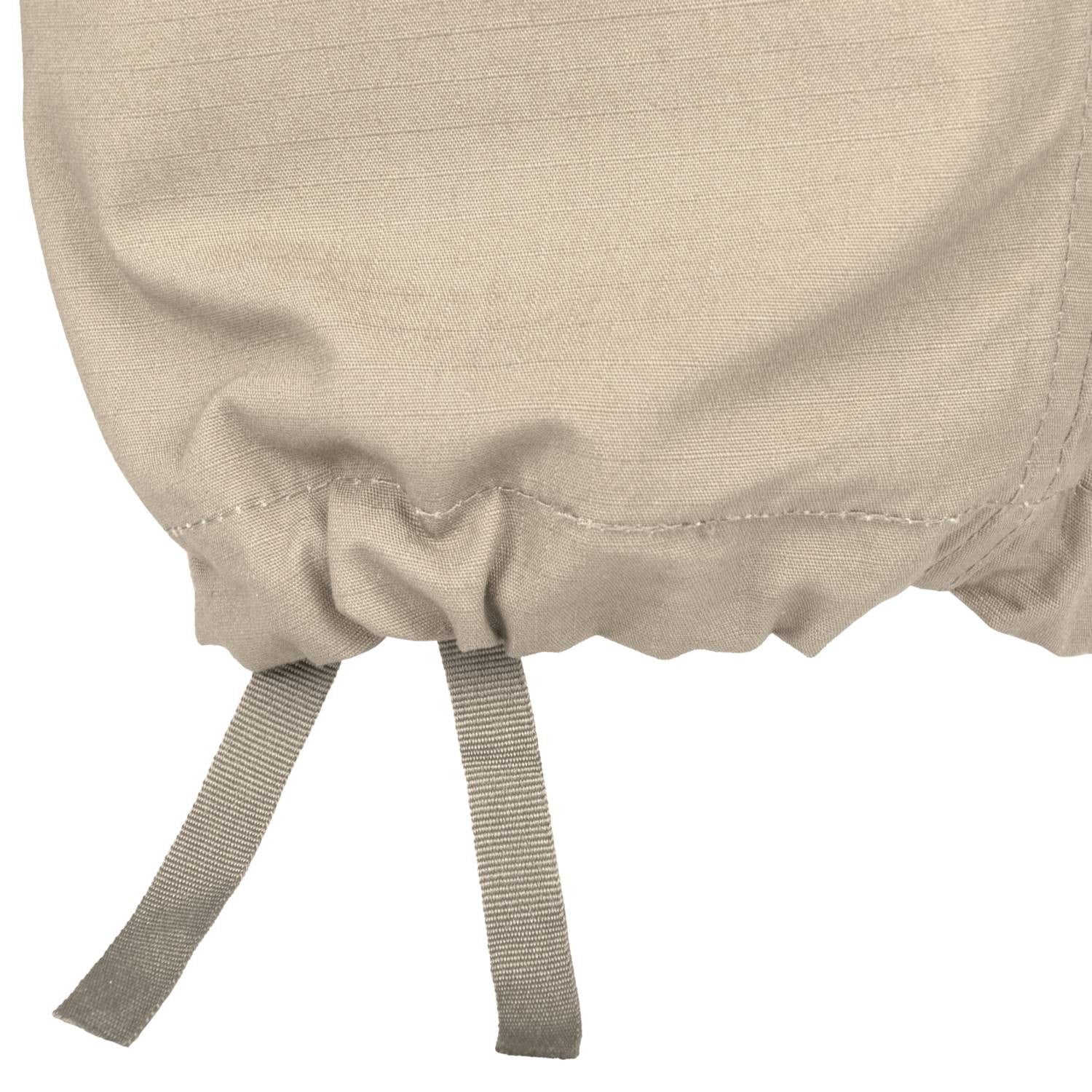 Pantalones BDU rip-stop, cierre de botones, tiras laterales y cordones en los tobillos