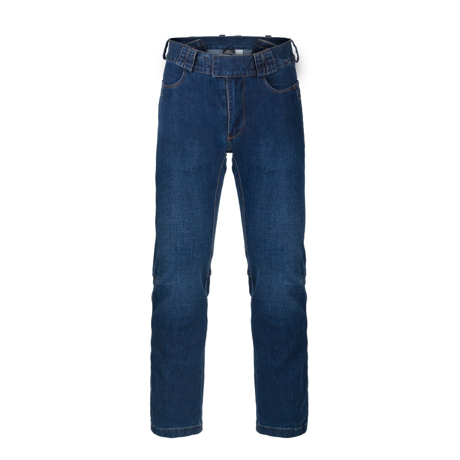 Pantalones tácticos COVERT denim azul HELIKON con múltiples bolsillos