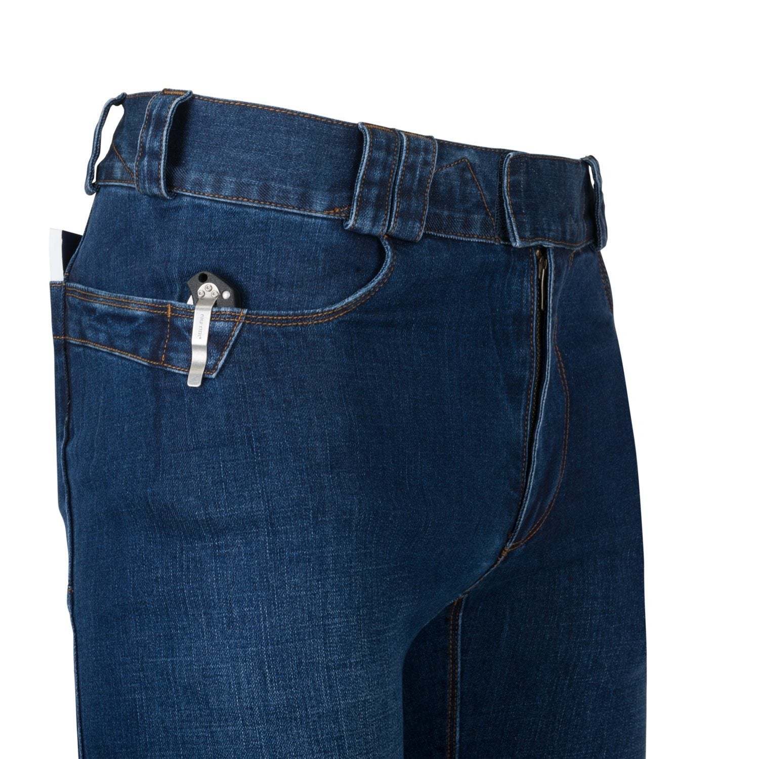 Pantalones tácticos COVERT denim azul HELIKON con múltiples bolsillos