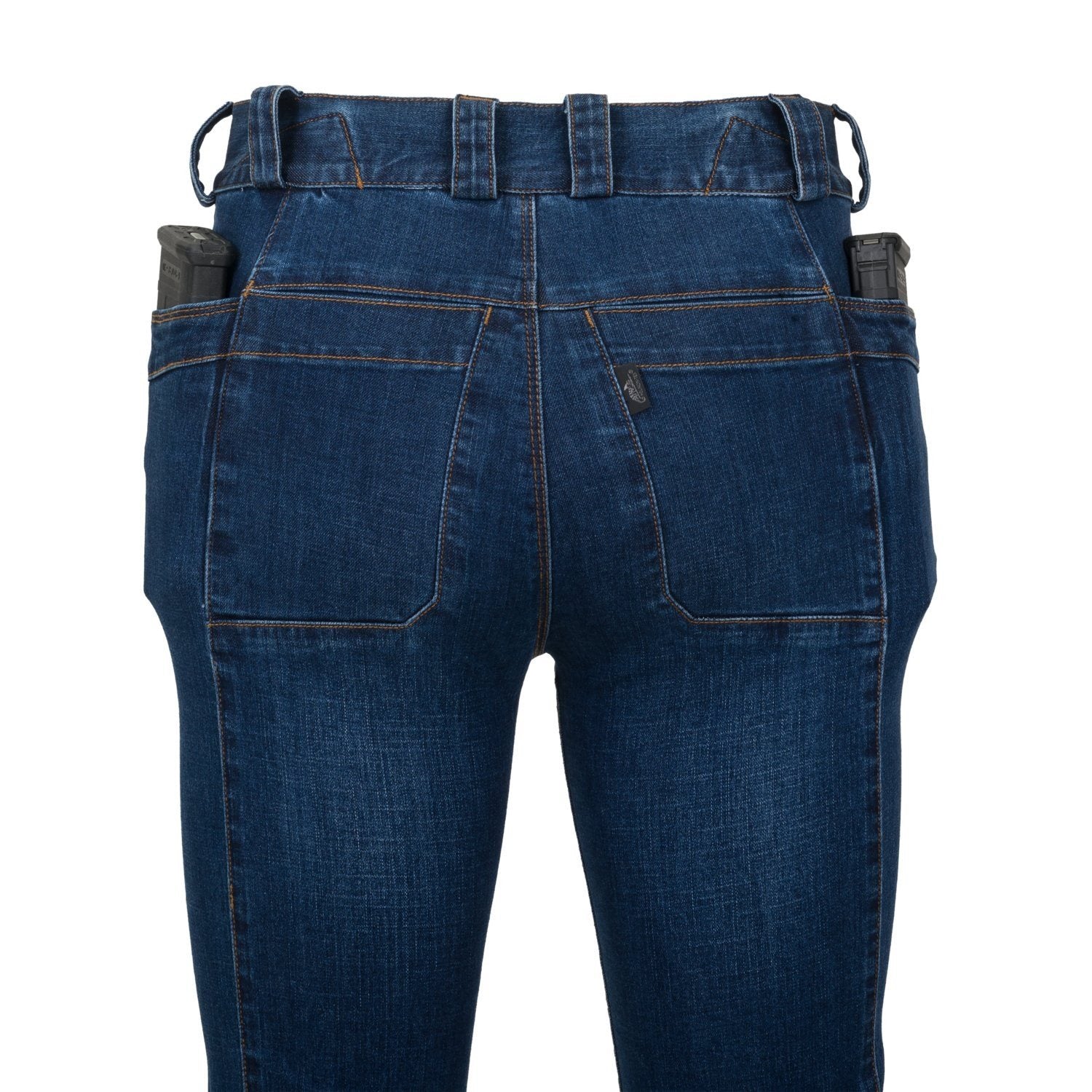 Pantalones tácticos COVERT denim azul HELIKON con múltiples bolsillos