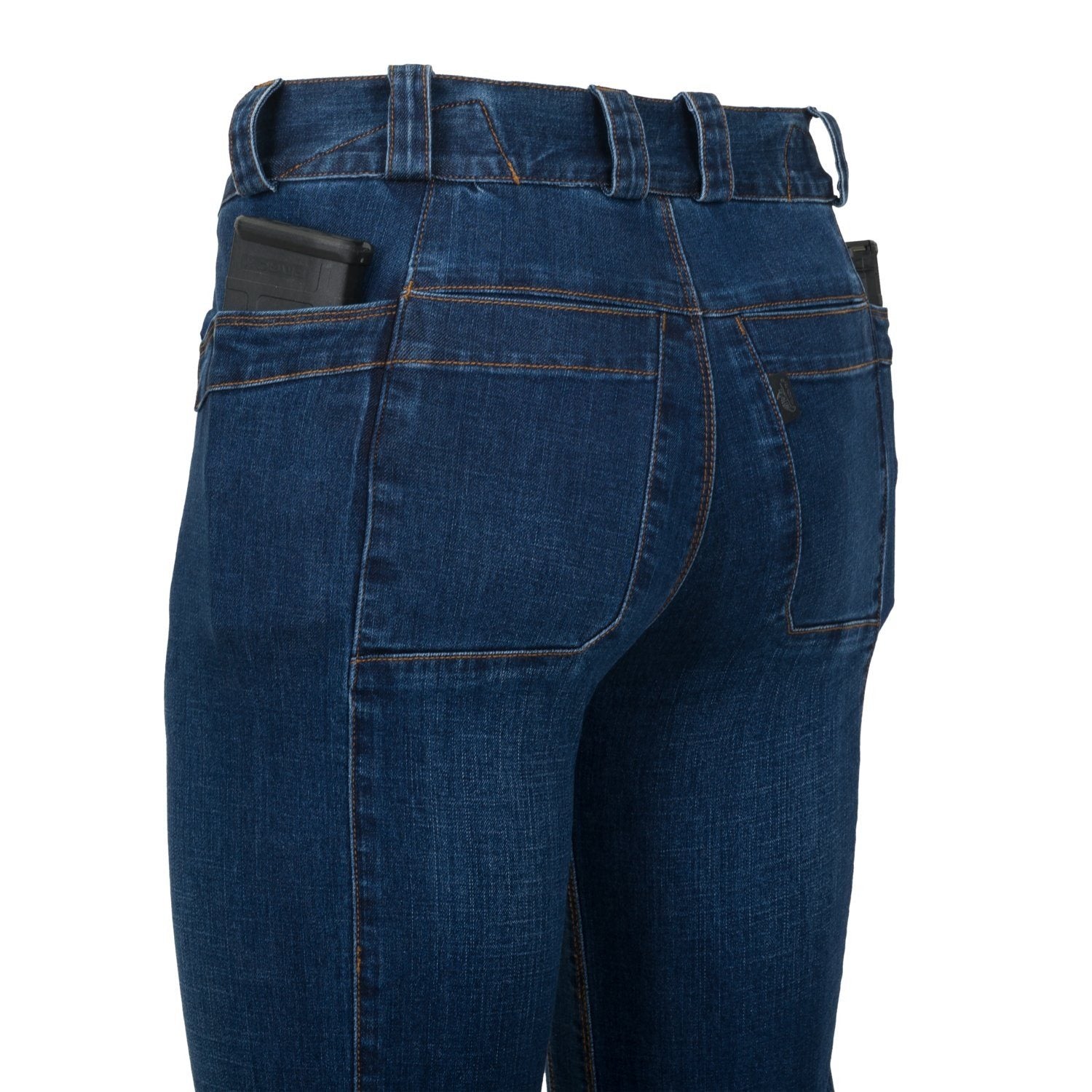 Pantalones tácticos COVERT denim azul HELIKON con múltiples bolsillos