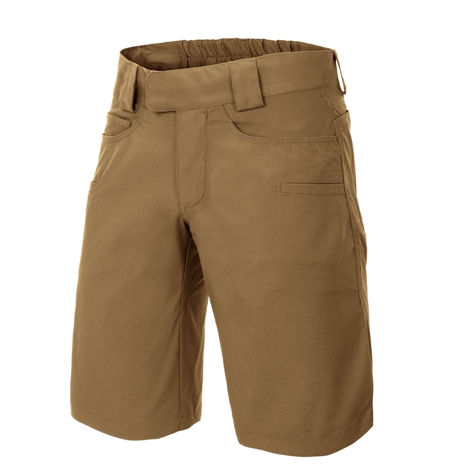 Shorts tacticos GREYMAN TACTICAL COYOTE Helikon-Tex en DuraCanvas, 9 bolsillos, trabillas para cinturón 50 mm