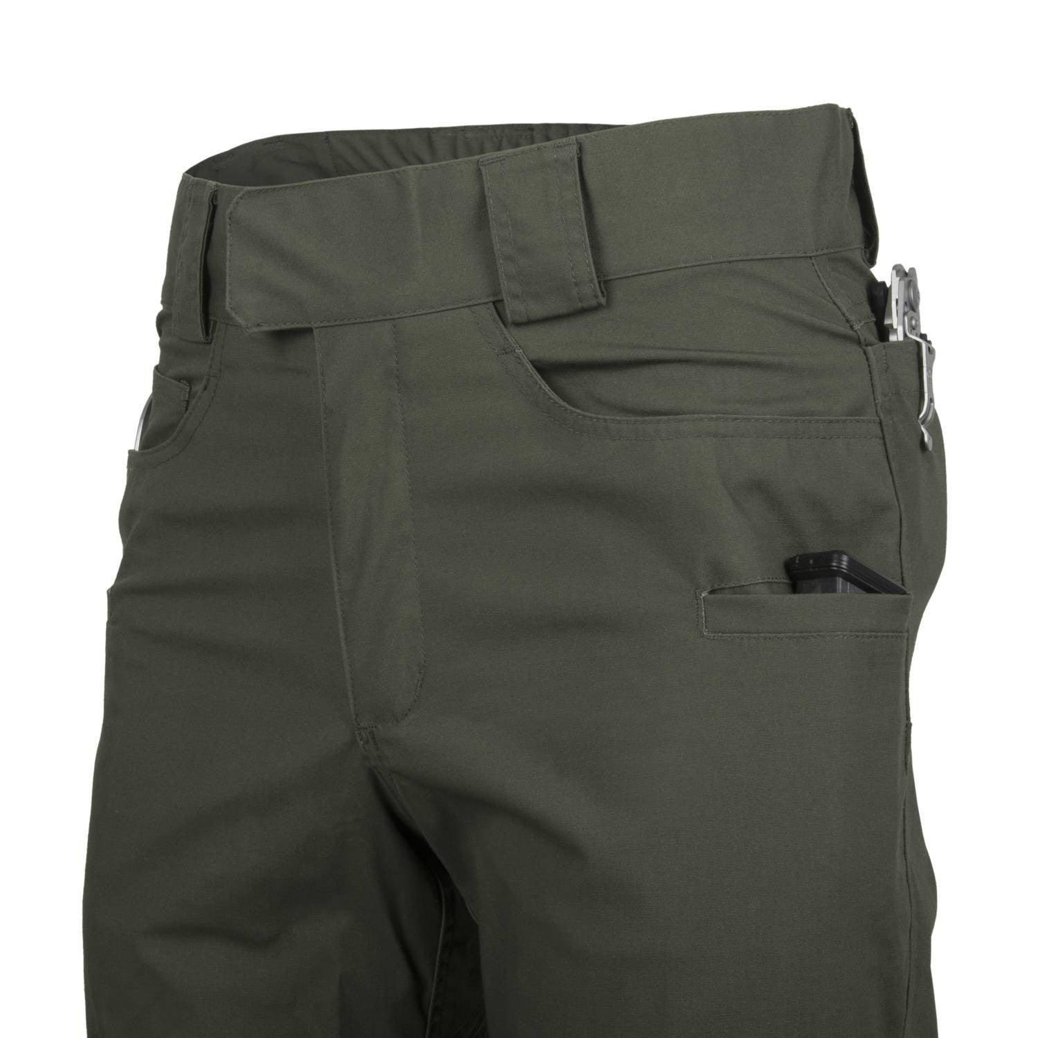 Pantalones GREYMAN TACTICAL DuraCanvas TAIGA de HELIKON-TEX, color taiga, con ocho bolsillos visibles
