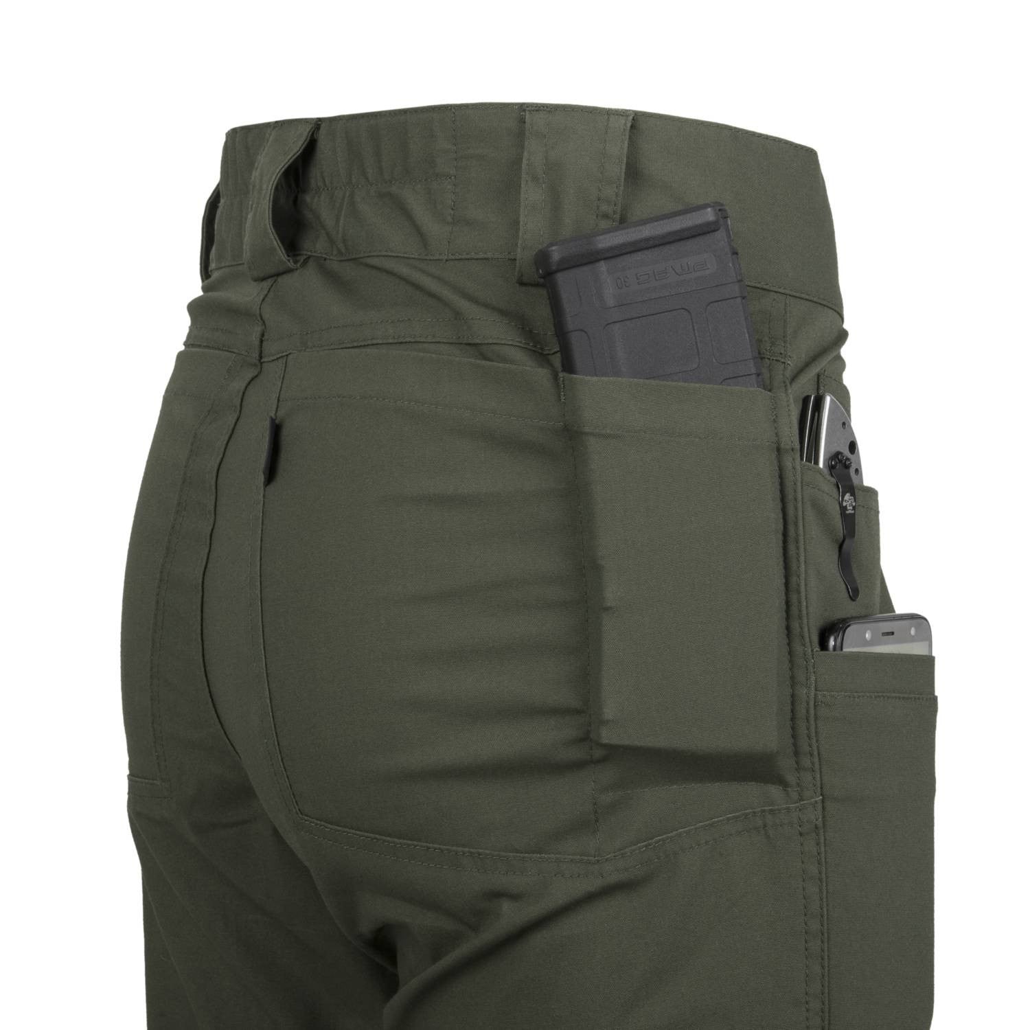 Pantalones GREYMAN TACTICAL DuraCanvas TAIGA de HELIKON-TEX, color taiga, con ocho bolsillos visibles
