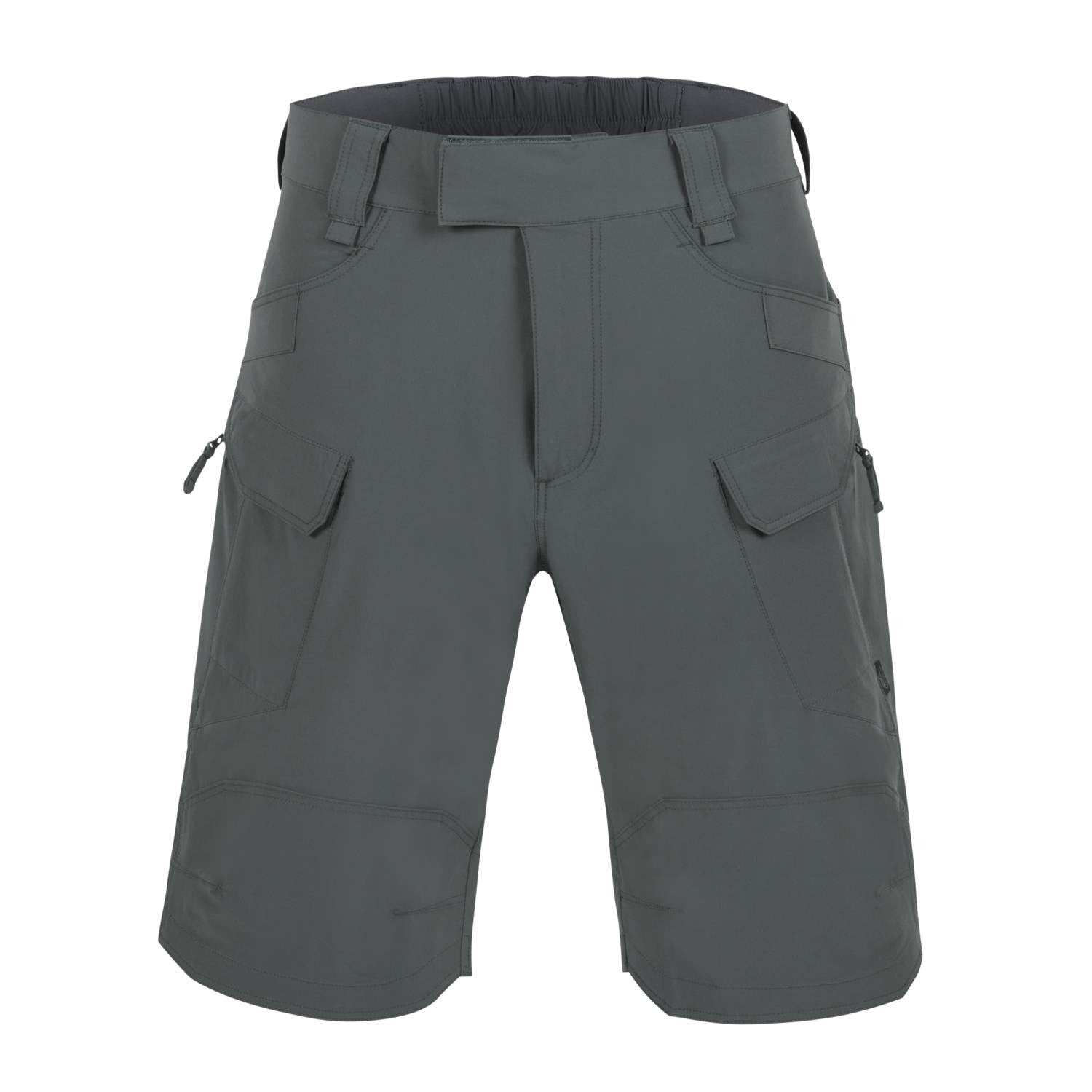 Pantalones cortos OTS VersaStretch Lite gris, 8 bolsillos, diseñados para climas cálidos y movimiento en terreno exigente