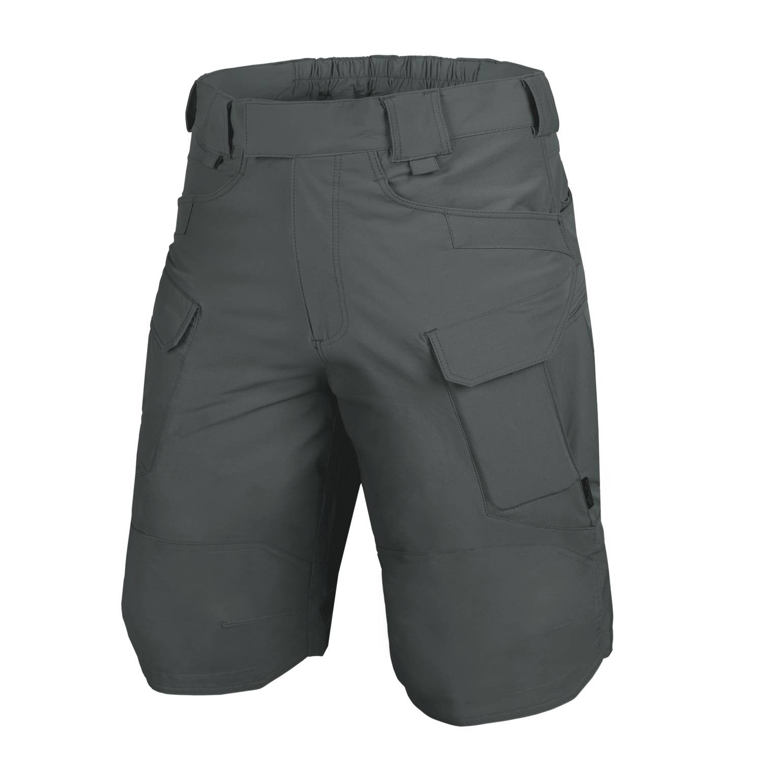 Pantalones cortos OTS VersaStretch Lite gris, 8 bolsillos, diseñados para climas cálidos y movimiento en terreno exigente