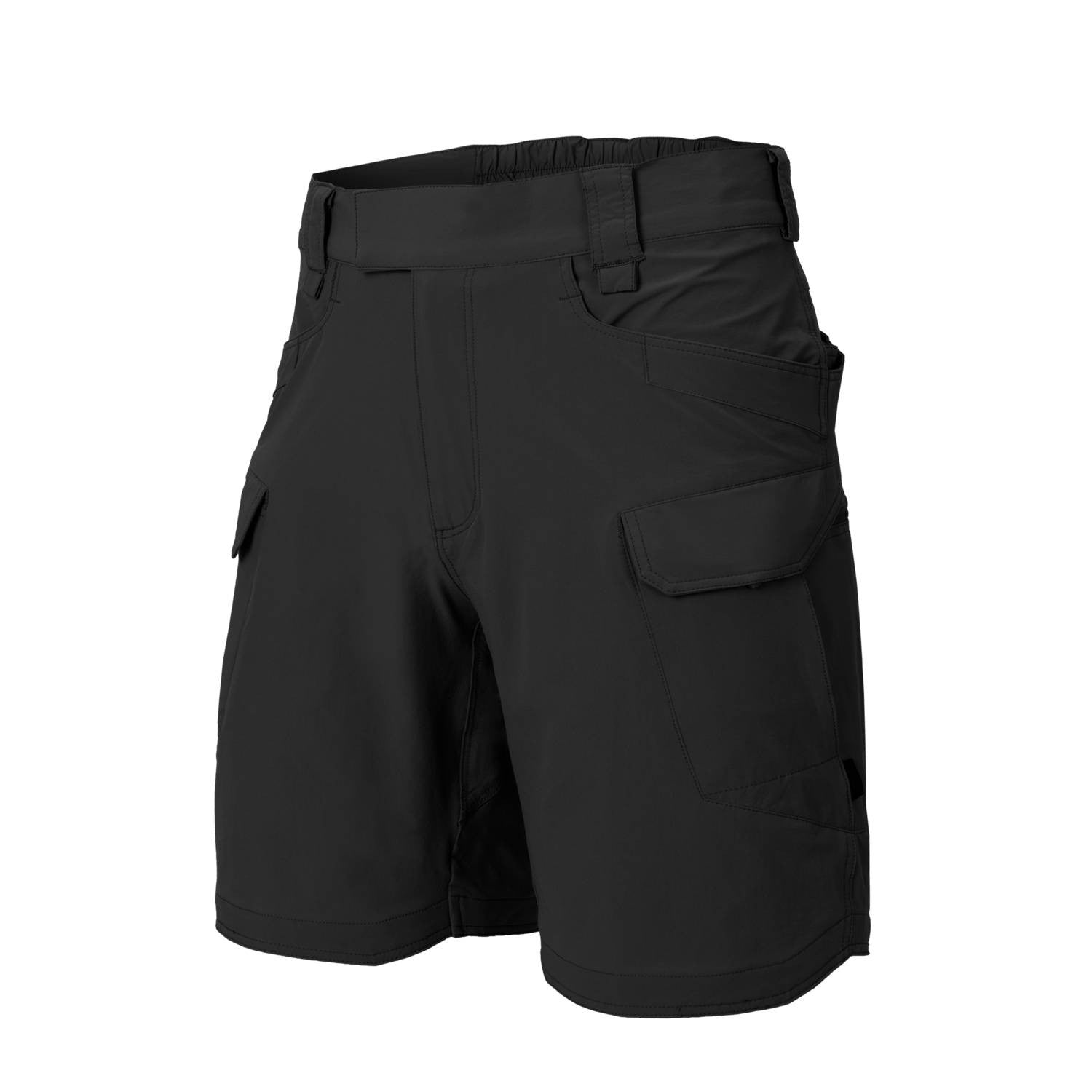 Bermudas OTS VersaStretch Lite negras, 8 bolsillos, diseño ligero para clima cálido