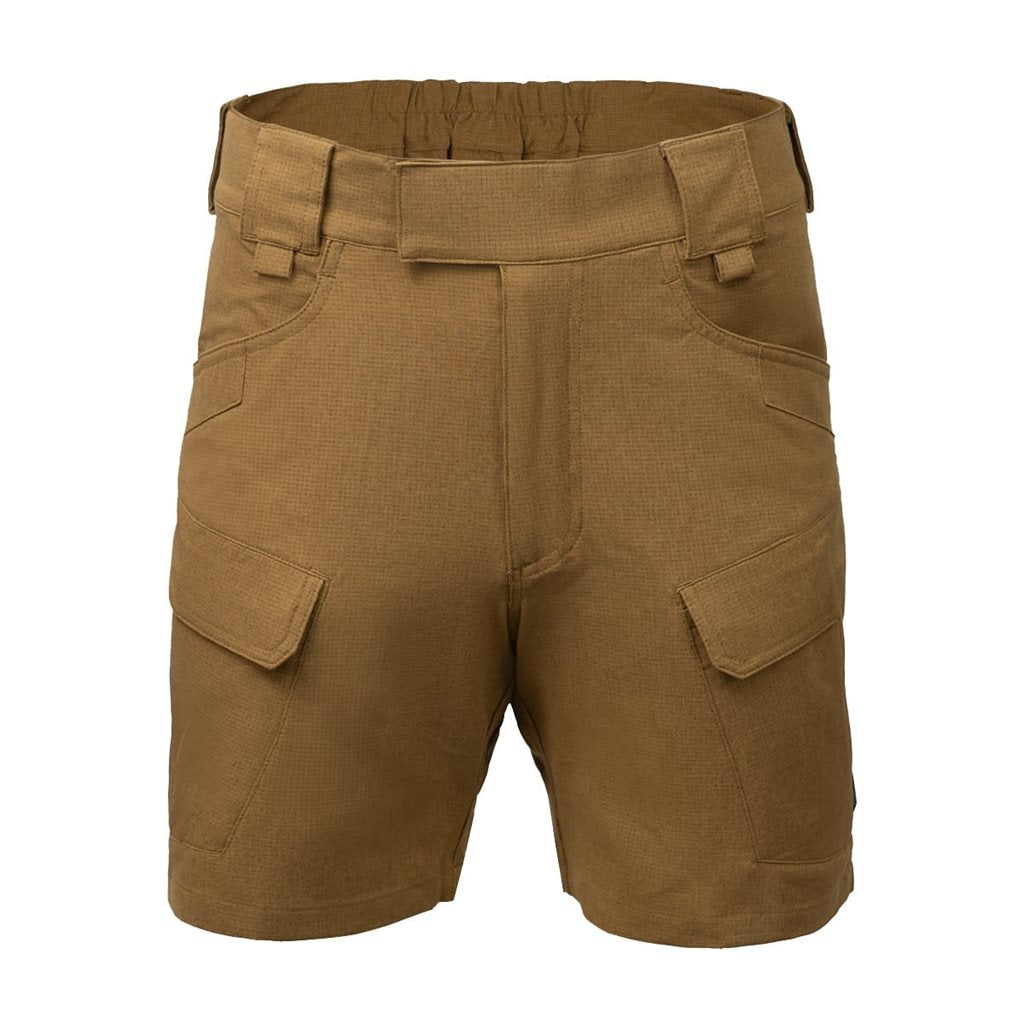 Bermudas OTS® Ultra AeroTech coyote con diez bolsillos, vista frontal