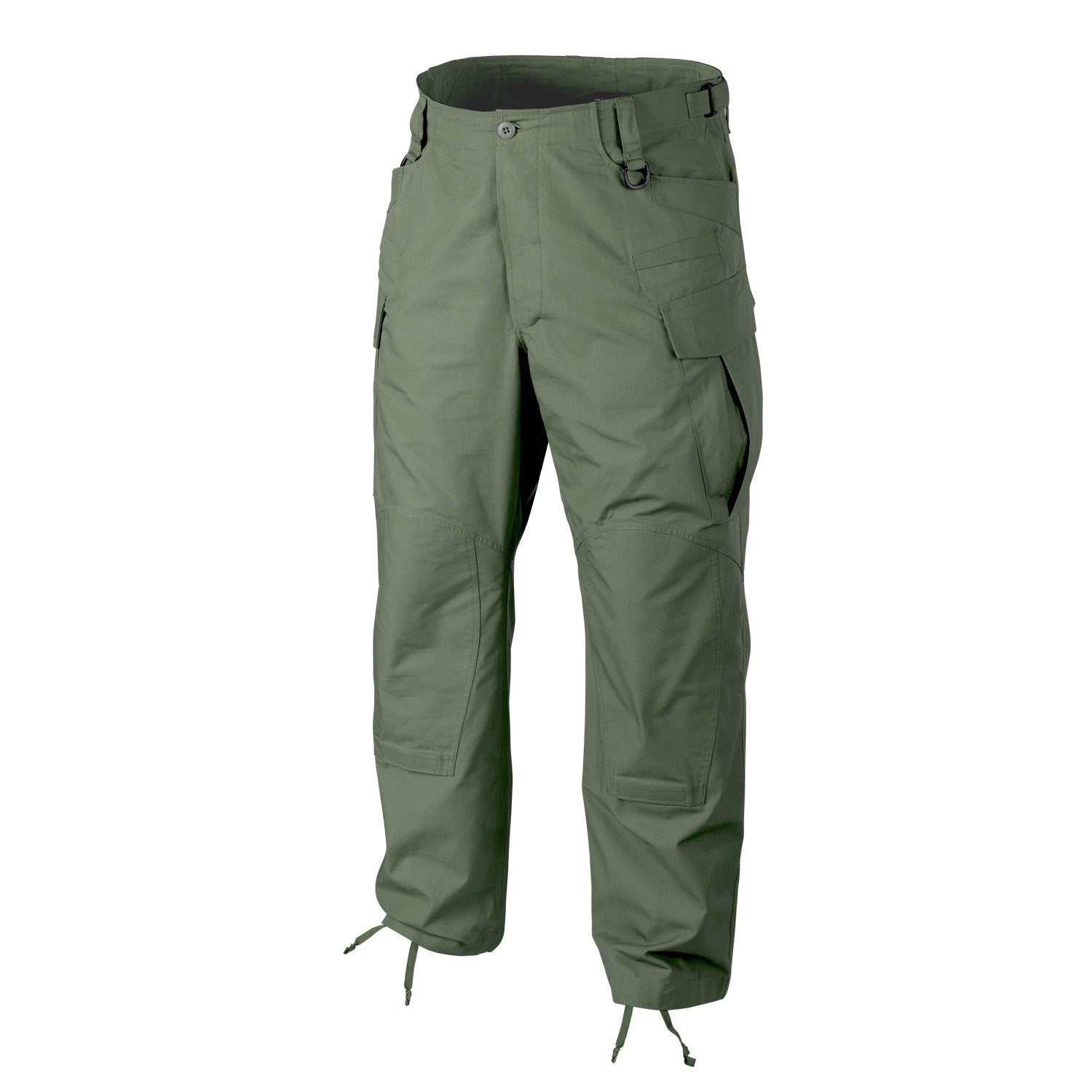 Pantalones SFU NEXT verdes vista frontal con múltiples bolsillos