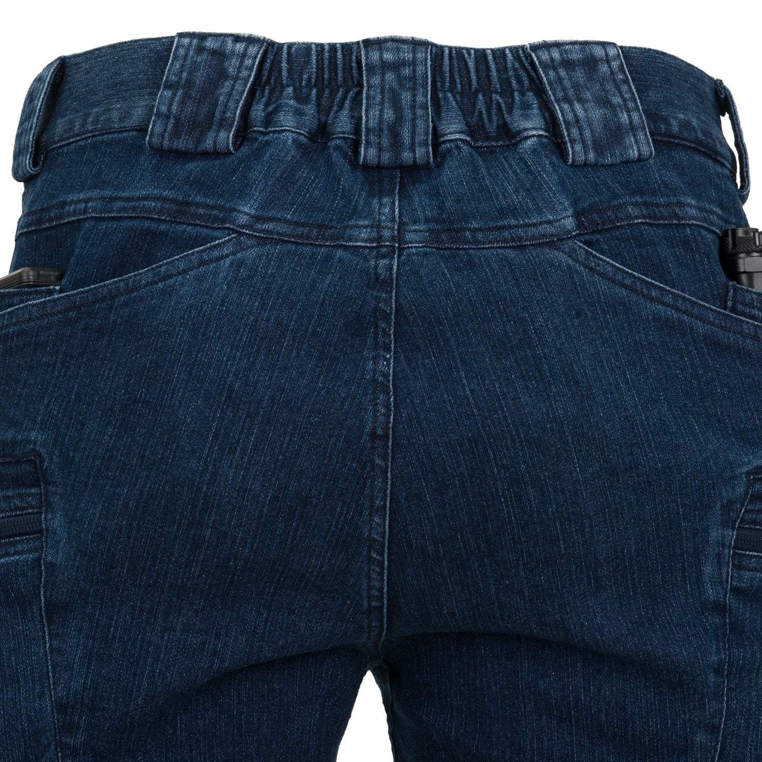 Pantalones cortos tácticos UTS rip-stop denim azul con 10 bolsillos y cierre YKK