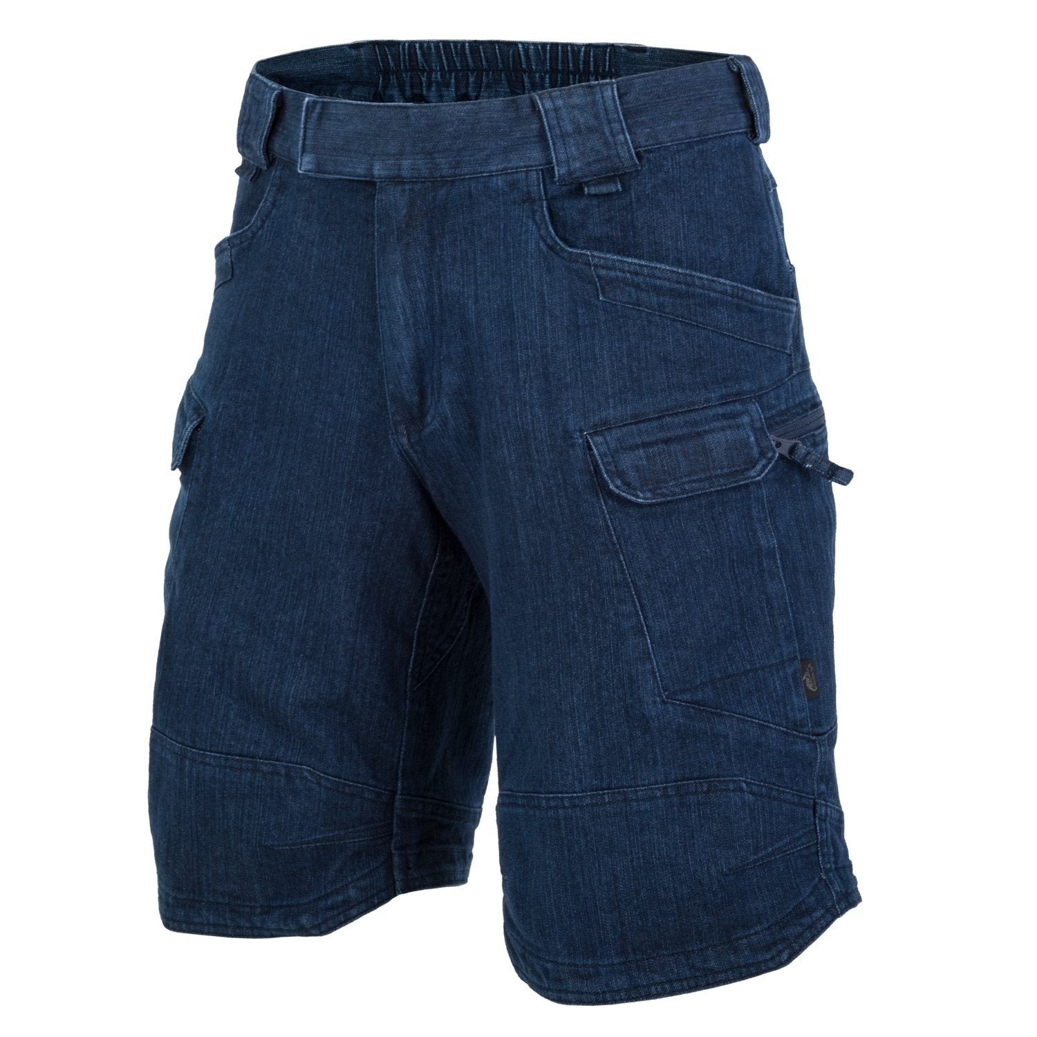Pantalones cortos tácticos UTS rip-stop denim azul con 10 bolsillos y cierre YKK