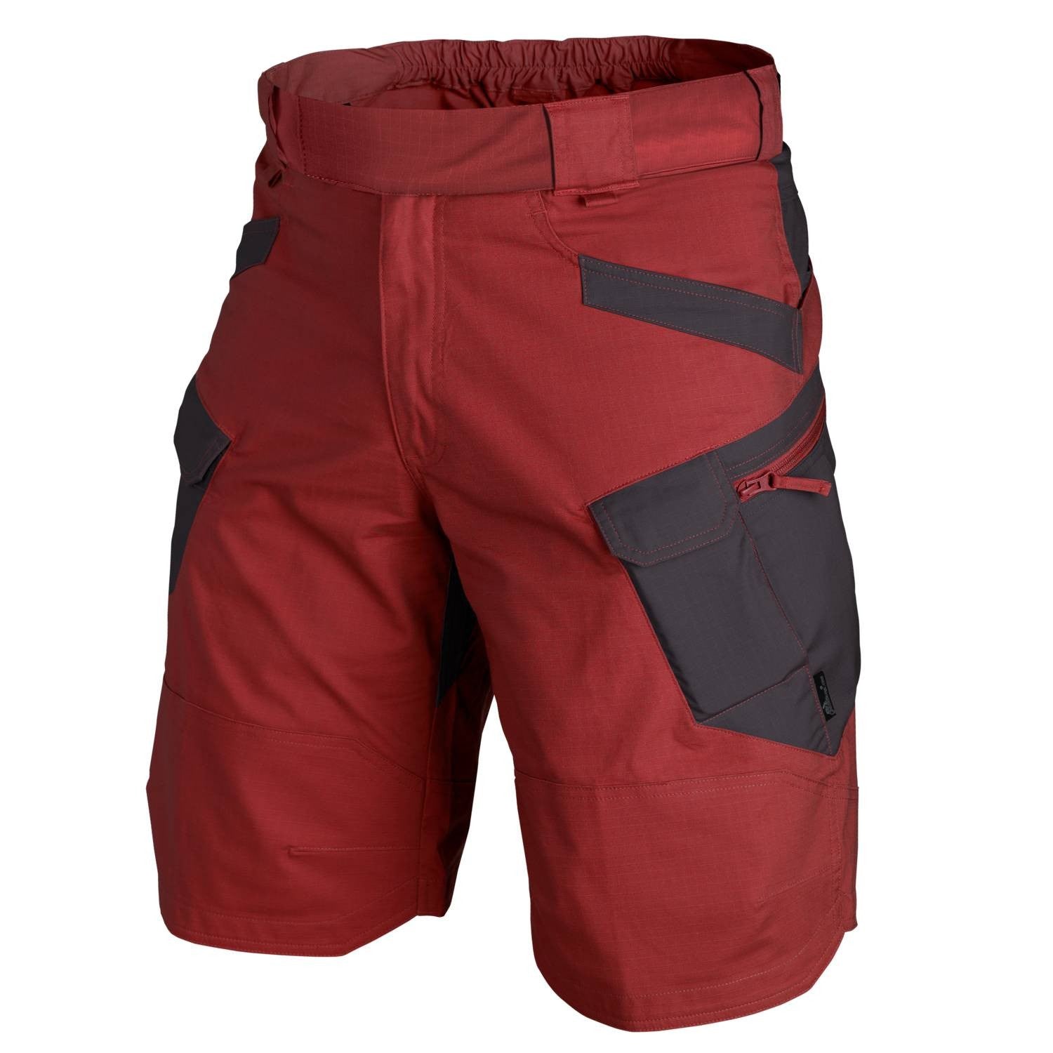Pantalones cortos tácticos UTL 11 rip-stop Crimson Sky / Ash Grey, 10 bolsillos, cierre YKK